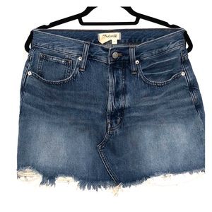 Madewell Rigid Denim Skirt-Rosehill 100% Cotton